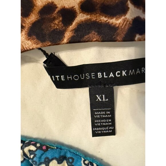 WHBM Reversible Leopard & Floral Satin Blouse Top XL Ultimate Tank cottage core - Picture 6 of 14